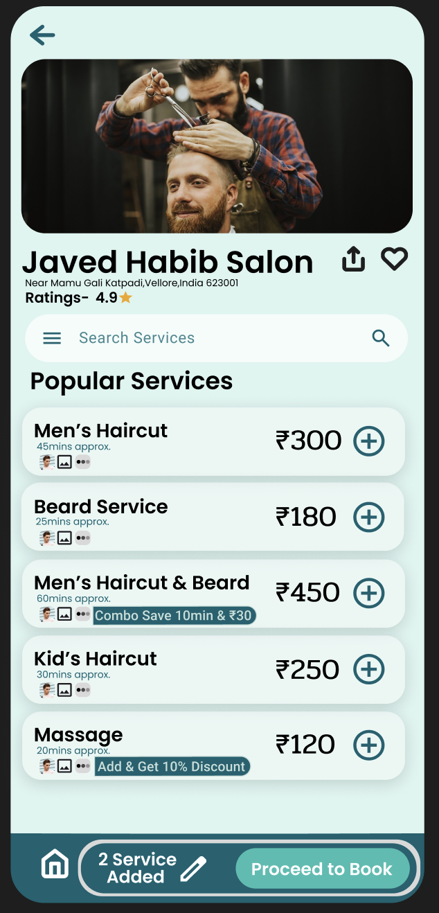KwikCut app UI screen 3